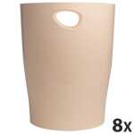 Papierkorb Ecobin Skandi Hellrosa