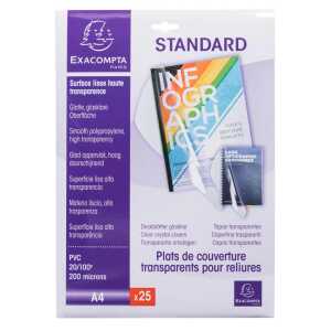 Einbanddeck A4 PVC 0.2mm 25St krist