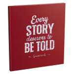 Gästebuch 70Bl 21x19 Letter rot