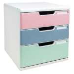 ModuloA4+3Schubladen Aut.Weiß St