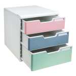 ModuloA4+3Schubladen Aut.Weiß St