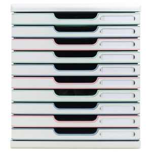 ModuloA4+10Schubladen Aut.Weiß St