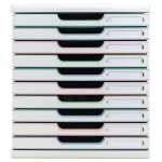 ModuloA4+10Schubladen Aut.Weiß St