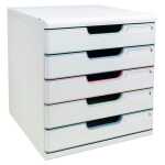 Exacompta ModuloA4+5Schubladen Aut.Weiss St