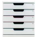 ModuloA4+5Schubladen Aut.Weiß St