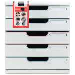 ModuloA4+5Schubladen Aut.Weiß St