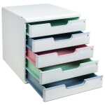 ModuloA4+5Schubladen Aut.Weiß St