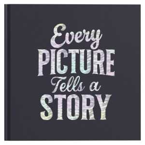 Fotoalbum 30S sw 25x25 Letter blau