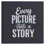 Fotoalbum 30S sw 25x25 Letter blau