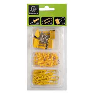 Set 58 Büroklammern Iderama gelb