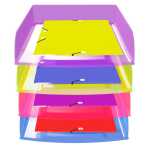 5 Briefkörbe COMBOStyli Crystal st