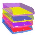 5 Briefkörbe COMBOStyli Crystal st