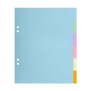 Register 17x22cm Recy 6tlg pastell