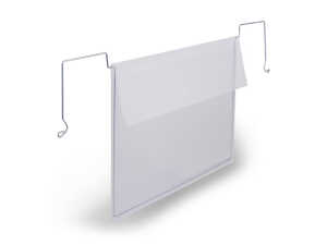 Drahtbügeltasche mit Klappe A5 quer PP