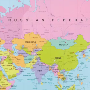 Schreibunterlage 500x380mm Weltkarte PP