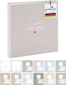 Goldbuch Fotoalbum aus klein wird GROß sandgrau