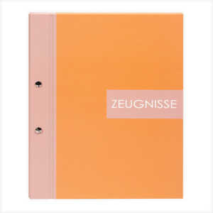 Goldbuch Zeugnismappe Zweiklang papaya