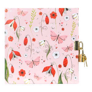 Goldbuch Tagebuch Secret Garden pink