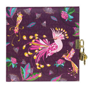Goldbuch Tagebuch Tropical Birds plum