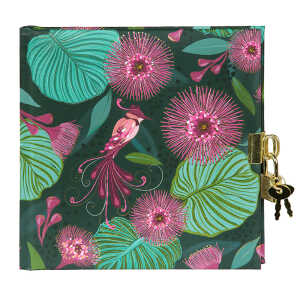 Goldbuch Tagebuch Tropical Birds green