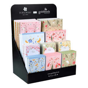 Goldbuch Papeterie Display Secret Garden