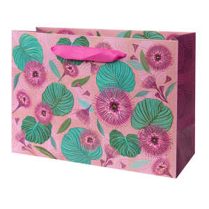 Goldbuch Geschenktasche Tropical Leaves pink