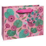 Goldbuch Geschenktasche Tropical Leaves pink