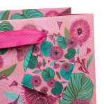 Goldbuch Geschenktasche Tropical Leaves pink
