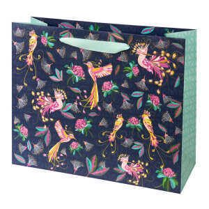 Goldbuch Geschenktasche Tropical Birds blue