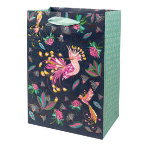Goldbuch Geschenktasche Tropical Birds blue