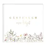 Goldbuch Gästebuch Blütenliebe weiß