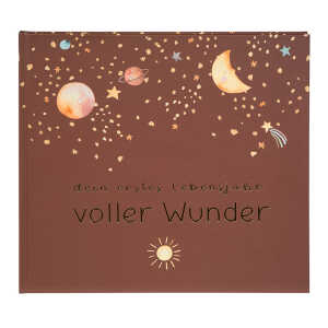 Goldbuch Babytagebuch voller Wunder - Weltraum Terracotta
