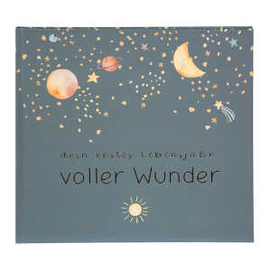 Goldbuch Babytagebuch voller Wunder - Weltraum blau