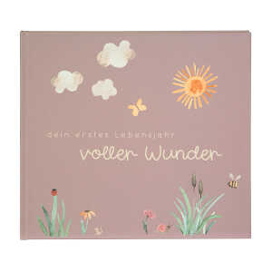 Goldbuch Babytagebuch voller Wunder - Wiese altrosa