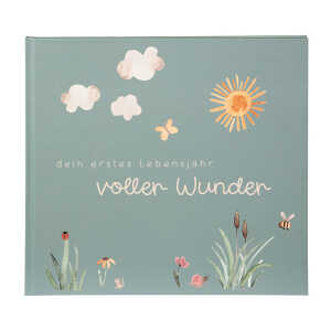 Goldbuch Babytagebuch voller Wunder - Wiese salbeigrün