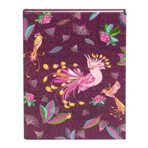 Goldbuch Notizbuch Tropical Birds plum