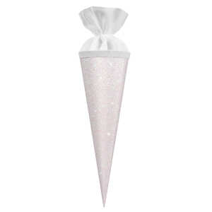 Goldbuch 35cm Geschwistertüte Glitter White