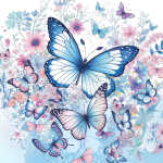 Goldbuch Schultüte 85 cm 6-eckig Schmetterlingsgarten