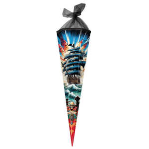 Goldbuch Schultüte 85 cm 6-eckig Piratensturm