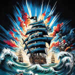 Goldbuch Schultüte 85 cm 6-eckig Piratensturm