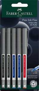 Roller Free Ink fine 5x BK sortiert