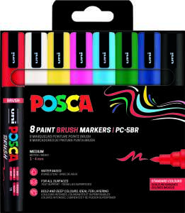 Marker UNI POSCA PC-5BR 8er Set Grundf.