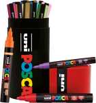 Marker UNI POSCA 13er Metalldose, sort
