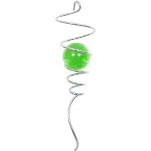 Kinetic Art: Metal Hanging Wind Spinner Accessory: Crystal Twist 27 cm (green)