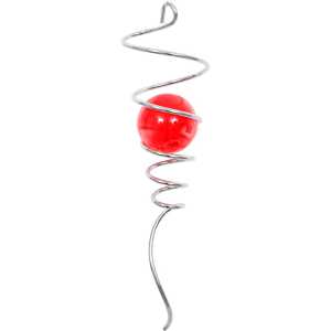 Kinetic Art: Metal Hanging Wind Spinner Accessory: Crystal Twist 27 cm (red)