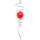Kinetic Art: Metal Hanging Wind Spinner Accessory: Crystal Twist 27 cm (red)