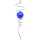 Kinetic Art: Metal Hanging Wind Spinner Accessory: Crystal Twist 27 cm (blue)