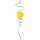 Kinetic Art: Metal Hanging Wind Spinner Accessory: Crystal Twist 27 cm (yellow)