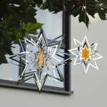 Elliot EDELSTAHL-STERN mit Lichtzauber, groß, rot