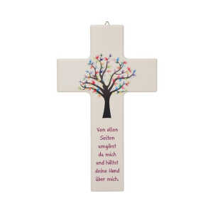 Kinderkreuz mit Spruch natur